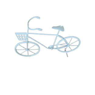Location Petit vélo blanc en métal décor mariage voyage