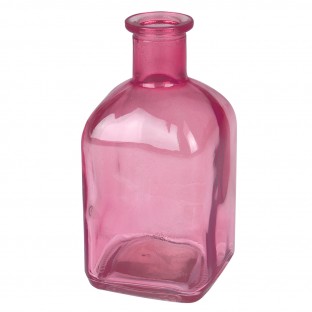LOCATION vase bouteille solifleur rose violine H13,5cm