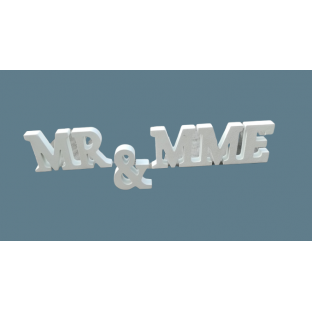 Location lettres Mr & Mme en bois Monsieur Madame