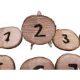 Location 12 rondins numéros de table en bois naturel