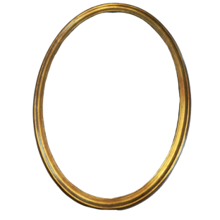 Location cadre encadrement oval doré 68x48cm
