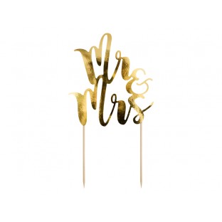 Just Married Wooden Cake Topper