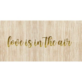 Love is in the air Banderole lettres dorée 2M