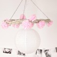 Hire White Feather Ball Decoration 30 cm