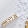 Mini canon doré à confettis blancs biodégradables