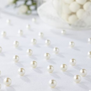 Perles couleur ivoire, decoration de table
