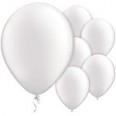 5 Ballons latex uni blanc