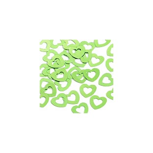 Confettis de table en forme coeur, vert