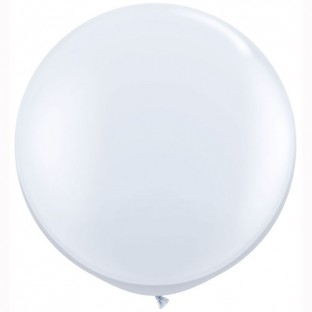 Ballon géant rond blanc, 1 mètre