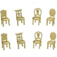 Matte gold placecard chairs - Assorted designs