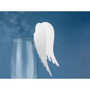 Nominette marque place sur verre ailes d'ange