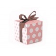 Wedding gift box for guests, pink polka dotted