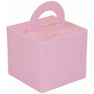 Square gift box or balloon weight, baby pink