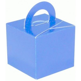 10 boite cube dragées bleu ciel ou poids ballons