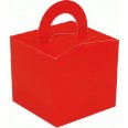 Square gift box or balloon weight, red