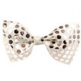 Silver bow tie sequins