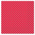 Serviettes papier rouge motif pois (x 20)