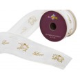 Wedding ribbon with golden ornaments
