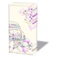 Mouchoirs mariage voiture Just Married rose pastel