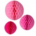 Pink mixed sizes honeycombs