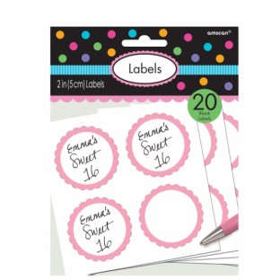 Candy Buffet Baby Pink Candy Labels