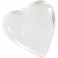 Heart shaped, transparent boxes for guests 