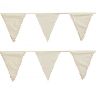 Fabric Bunting Ivory - Vintage Lace 