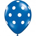 11" Robin's dark blue Big Polka Dots Balloons