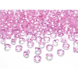 Diamond confetti, 12 mm, light pink