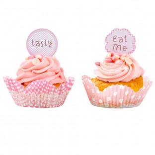 Pink N Mix Cake Cases & Toppers
