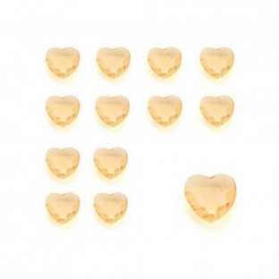 Gold Diamante Hearts Acrylic