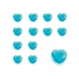 Confettis perles diamant coeur bleu turquoise