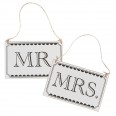 Les 2 pancartes dos chaise de mariage Mr et Mrs
