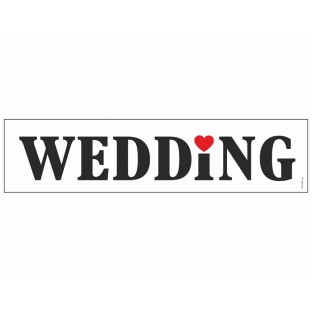 Plaque voiture "Wedding" mariage