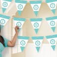 Paper Personalised Pennant Banner - Robbin's egg blue