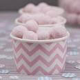 8 Coupes bols à glace pot bonbons chevron rose