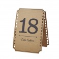Numéros de table vintage carton kraft 13 - 24