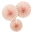 Circle Fan Pinwheel Decorations - Pastel Pink - Pastel Perfection