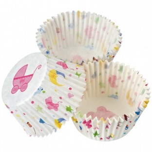 Baby Shower Baking Cases 50mm x 38mm 