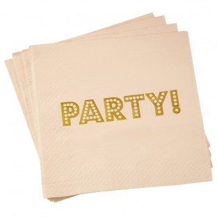 Gold Foiled Paper Napkins - Pastel Perfection