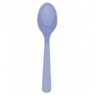 Lilac plastic spoons