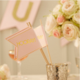 Pink & Gold Foil Wedding Flags