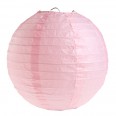 1 lanterne chinoise en papier rose pastel 30cm