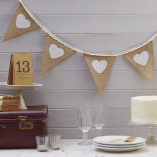 Hessian & Lace Bunting 