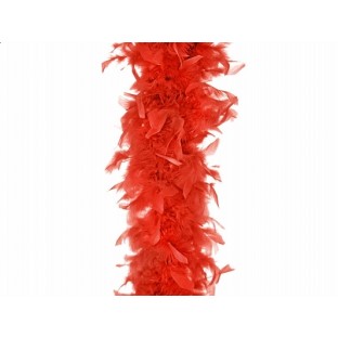 Boa rouge accessoires en plumes deco
