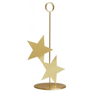 Le marque table étoile dorée support metal Paris Noel