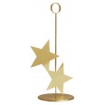 Le marque table étoile dorée support metal Paris Noel