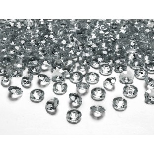 Diamond confetti, 12 mm, grey