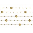 5 guirlandes de perles or doré gold 1M30