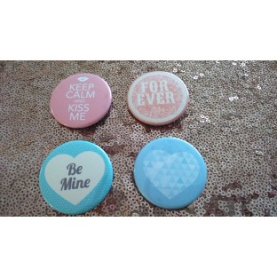 4 badges ronds mariage